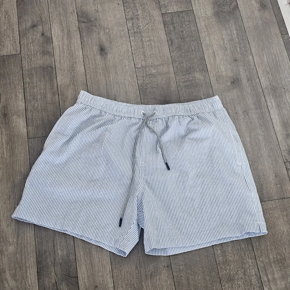 Maamgic Swim Trunks Striped Drawstring Shorts For Men Waist31